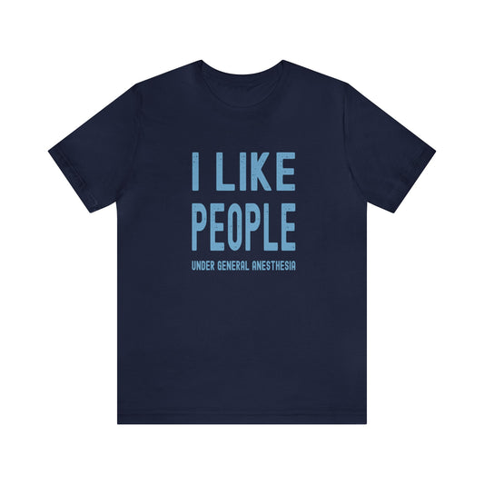 I Like People - Distressed Blue