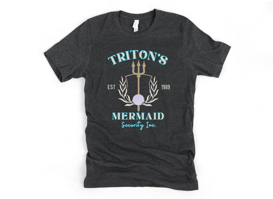 Triton's Mermaid Security Inc (Adult) - Front Print