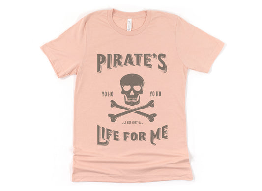 Pirate's Life (Adult) Solid Grey Print